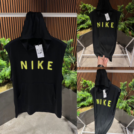 Nike Sıfır Kol Spor T-Shirt Siyah-Sarı