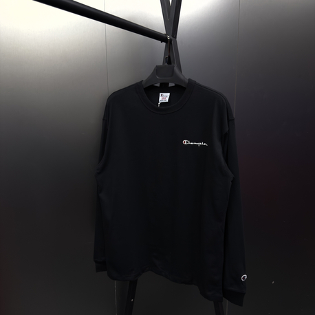 Champion ‘LOGO’ Oversize Uzun Kollu T-Shirt Siyah CHP-817