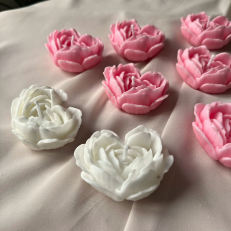 50 Adet - Kalp Gül Mum (Kutusuz)