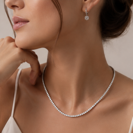 3mm Rhodium Su Yolu Kolye