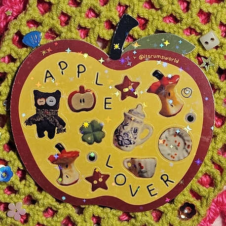 apple lover sticker sheet!