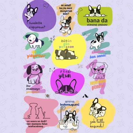 Köpek Dili - Dijital Duvar Posteri