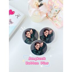 Jungkook JK Metal Buton Rozet BTS