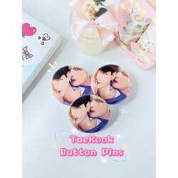 TaeKook Taehyung JK Metal Buton Rozet BTS
