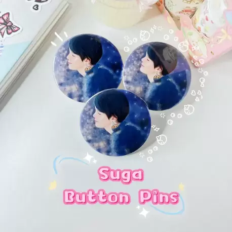 Suga Min Yoongi Metal Buton Rozet BTS Model 2