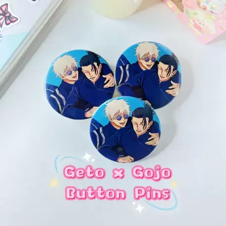 Gojo & Geto Jujutsu Kaisen Metal Buton Rozet