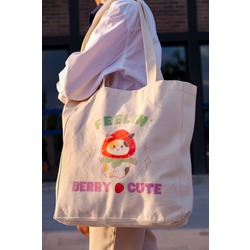 Feelin Berry Cute - Keten Kanvas Çanta