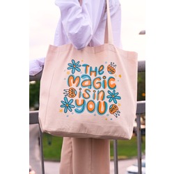 The Magic is in You - Keten Kanvas Çanta