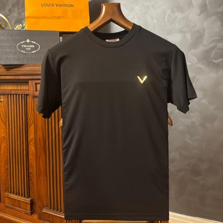 Valentino Fit Gold VLogo Siyah T-Shirt