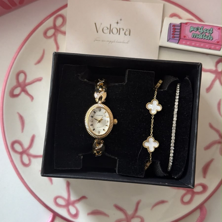 Gold beyaz şık set