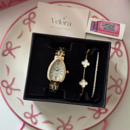Gold beyaz üçgen set