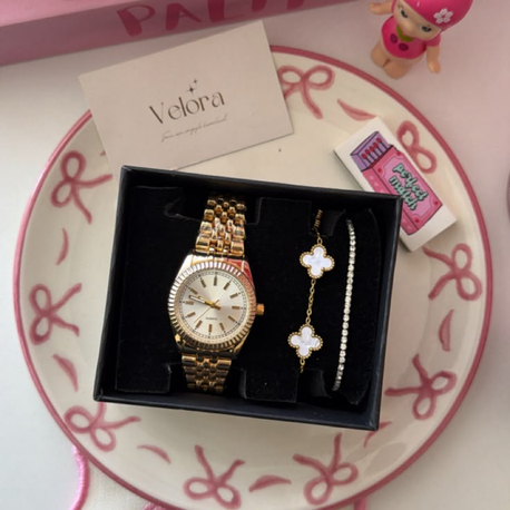 Gold beyaz set 