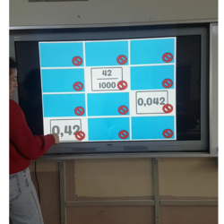 Kesirlerin Ondalık Gösterimi Hafıza Oyunu/ Akıllı Tahtada Oynanabilir Versiyon