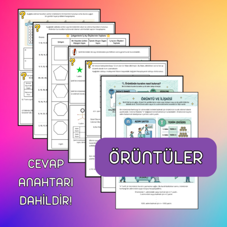 6 SINIF/ ÖRÜNTÜLER DEFTER ETKİNLİĞİ