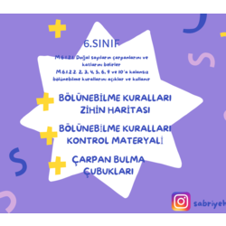 BÖLÜNEBİLME KURALLARI BAŞIMIZIN TACI/ MATERYAL 