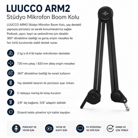 LUUCCO ARM2 MİKROFON KOLU