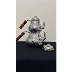 Papatya Desenli Bakır Çaydanlık No:3