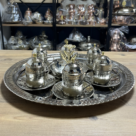Dövme Bakır Fincan Takımı