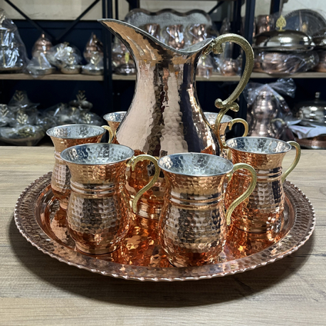 Bakır Sürahi Seti