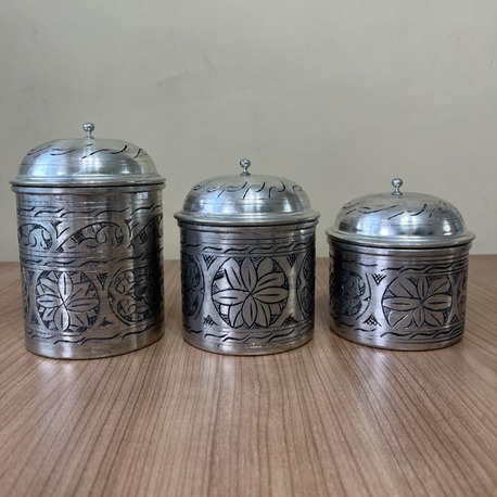 Oyma Nakışlı  Bakır Baharat Takımı