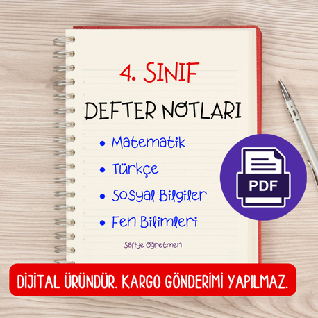 4. SINIF DEFTER NOTLARI