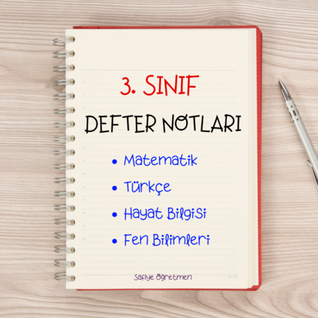 3. SINIF DEFTER NOTLARI
