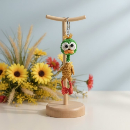 amigurumi şaşkın ördek anahtarlık