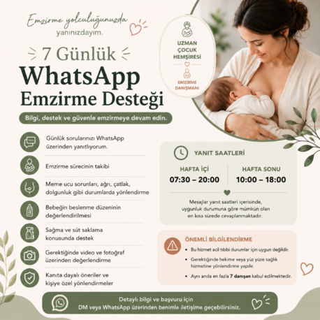 7 Günlük Emzirme Danışmanlığı - Whatsapp Mini Destek Paketi