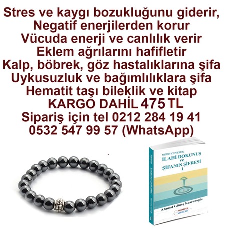 Hematit Taşı Bileklik ve İlahi Dokunuş Şifanın Şifresi Kitabı