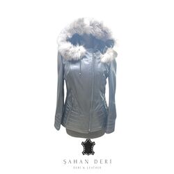 KADIN SİYAH SPOR DERİ CEKET MODEL NO BR1