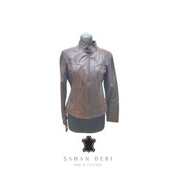 KADIN TABA SPOR DERİ CEKET  MODEL NO C1