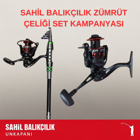 SAHİL BALIKÇILIK UNKAPANI ZÜMRÜT ÇELİĞİ 210 CM SET KAMPANYASI