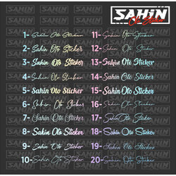 20 cm eninde İsim Soyisim Sticker
