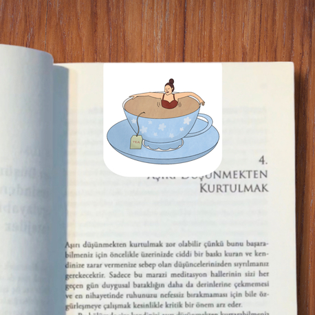 Mıknatıslı kitap ayracı - Tea lover