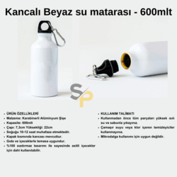 KANCALI BEYAZ SU MATARASI KİŞİSELLEŞTİRİLEBİLİR