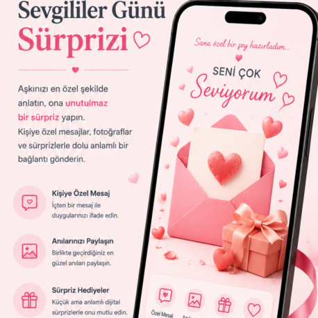 Kişiye Özel Dijital Sevgililer Günü Sürpriz Sayfası