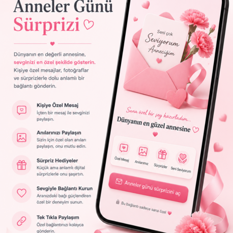 Kişiye Özel Dijital Anneler Günü Sürpriz Sayfası