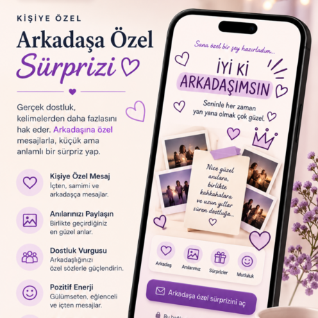 "İyi ki Varsın" Temalı Kişiye Özel Dijital Arkadaşlık Sayfası
