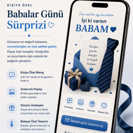 Kişiye Özel Dijital Babalar Günü Sürpriz Sayfası