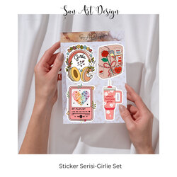 Holografik Parlak Sticker Seti