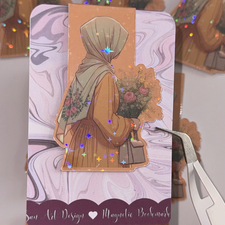Turunç hanim magnetli kitap ayracı