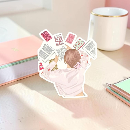 Bookish Girl White - Parlak - Tekli