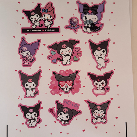 OZEL TASARIM STICKER SHEET 2li set A5 boyut 1 sayfa