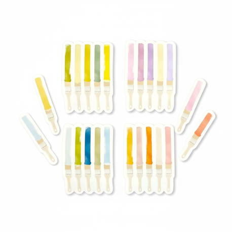 Boya Fırçaları Sticker- 4lü set - Şeffaf 