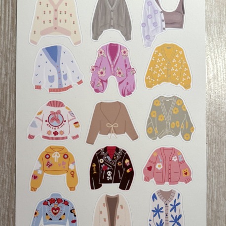 COZY CARDİGANS HIRKA TEMALI STİCKER