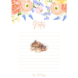 PLANLAYICI SERİSİ BASKI - NOTES FLORAL 50syf