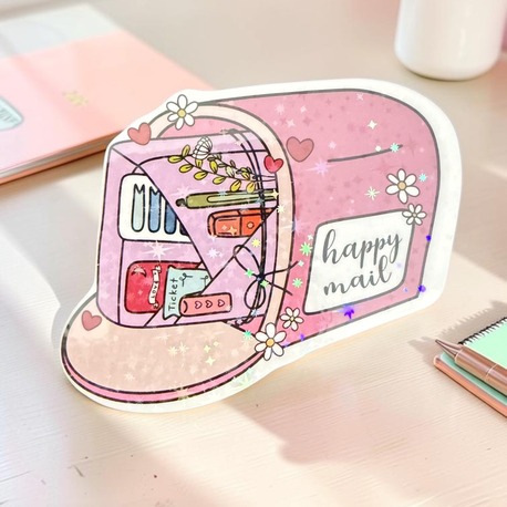 Happy mail post box - Parıltılı- Tekli