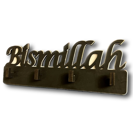 bismillah yazılı anahtarlık askısı
