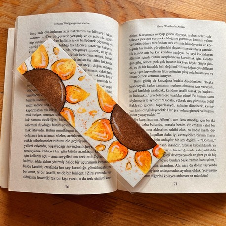 "Ayçiçeği" Suluboya Kitap Ayracı