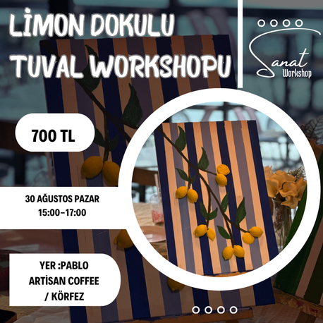 Limon dokulu tuval workshopu